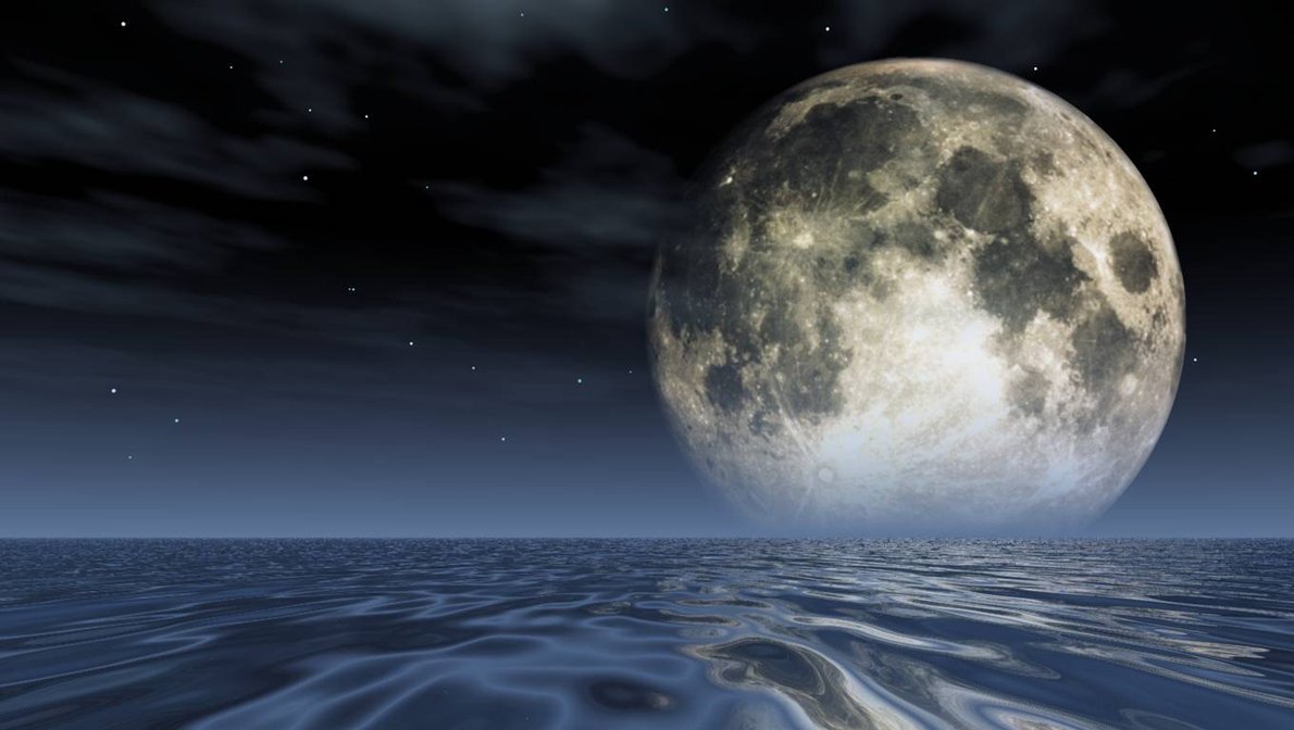 Луна приливы